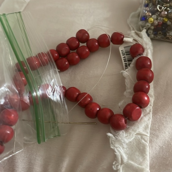 Pins and beads come together , assorted colorful beads tiny beads handmade DIY - Picture 4 of 7